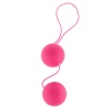Rózsaszín gésagolyók összekötő textília zsinórral és biztonságos kihúzóval, a golyók átmérője 3,2 cm