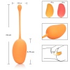 Narancs színű szett gésagolyókkal - ovális, lekerekített csepp alakú és biztonságos rugalmas kihúzóval