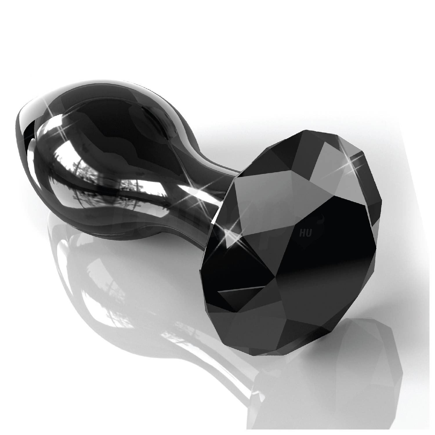 Icicles No.78 üveg plug gyémánt - fekete