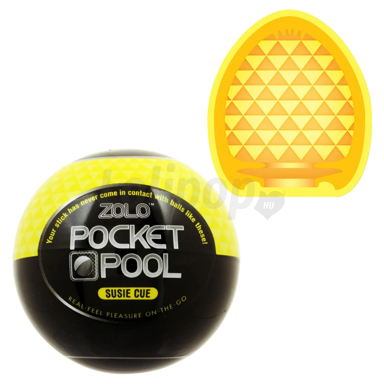 Pocket Pool stimuláló maszturbációs köpeny sárga