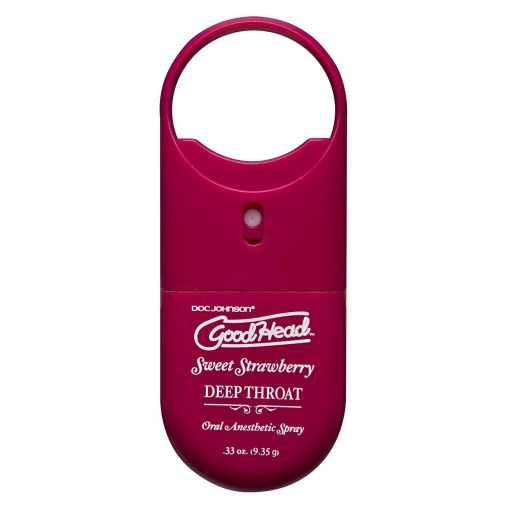 Deep Throat mélytorok érzéstelenítő spray To-Go utazási változatban eper ízesítéssel