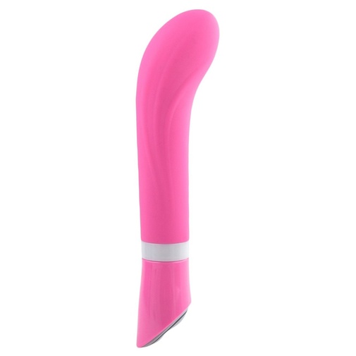 Sima, bársonyos felületű rózsaszín vibrátor G Bod Deluxe Curve a G-pont stimulálására 