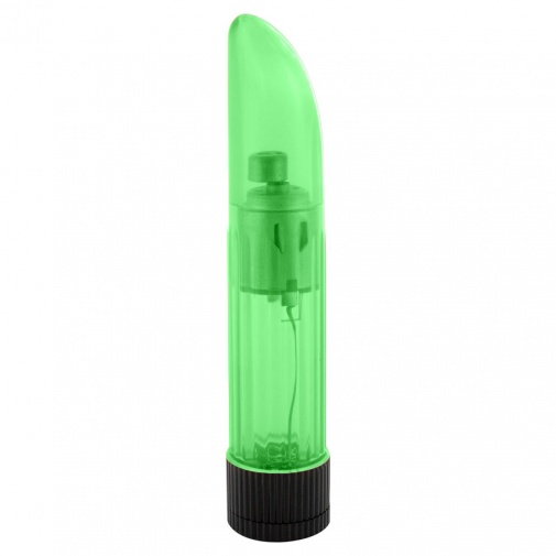Kisebb méretű, áttetsző zöld színű vibrátor - Lady Finger