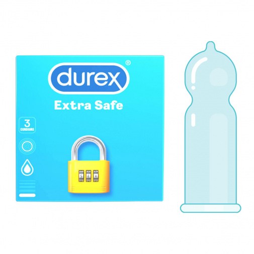 Durex Extra Safe vastagabb óvszer 3 darabos csomagolásban