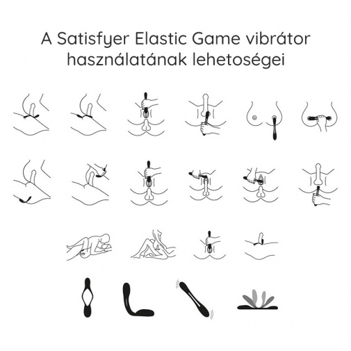 Rugalmasságának köszönhetően az Elastic Game vibrátor a test különböző részeinek stimulálására használható. 