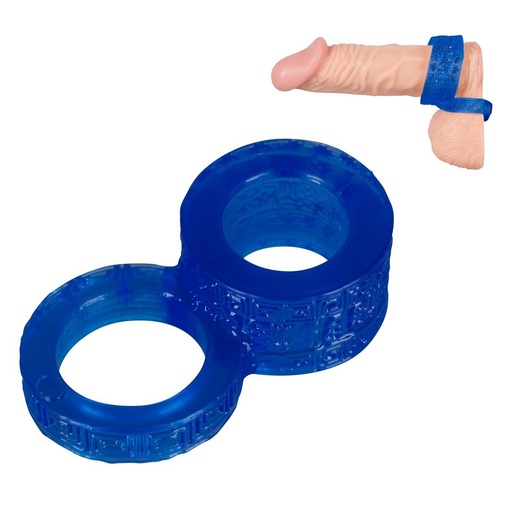 Penisring Double Blue - dupla péniszgyűrű