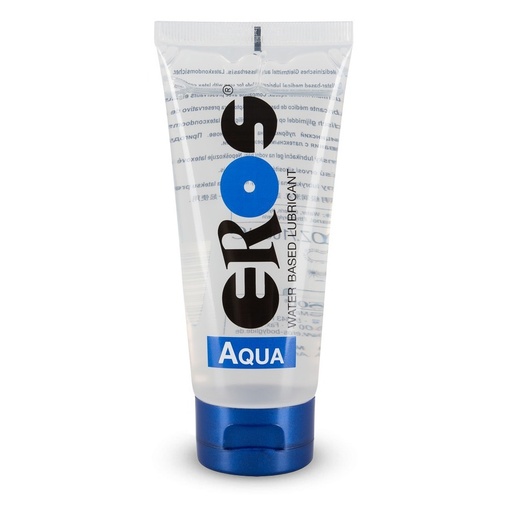 100 ml-es kiszerelésű Eros Aqua síkosító gél. Maximálisan bőrbarát, teljes mértékben illatanyag- és olajmentes. Latex óvszerekkel is biztonsággal használható mivel nem károsítja az anyagot. Könnyen lemosható, nem hagy foltot.