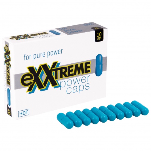 eXXtreme Power Caps kék kapszulák az extrémen megnövekedett libidóért, 10 darabos kiszerelésben.