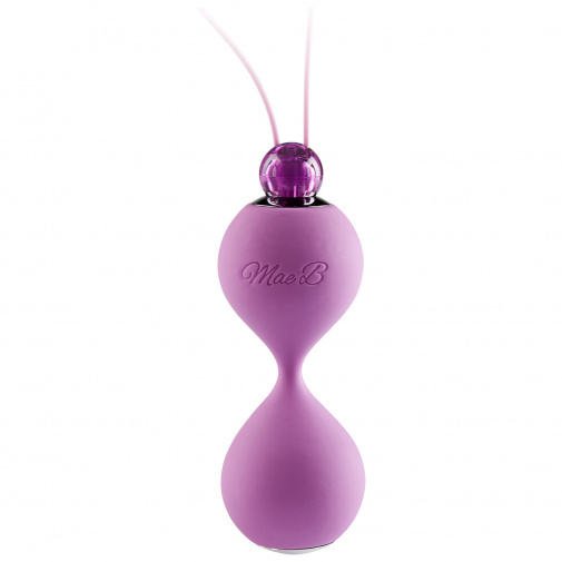 Lovely Vibes szilikonból készült lila stimuláló gésagolyó, húzózsinórral, vízben is használható - Mae B
