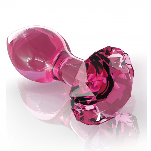 Icicles No.79 üveg plug gyémánt - rózsaszín