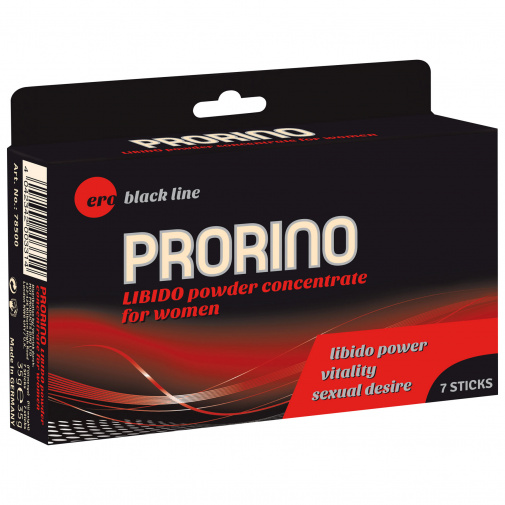 Koncentrált por italba nőknek a szexuális étvágy növelésére Prorino Libido Powder Concentrate.