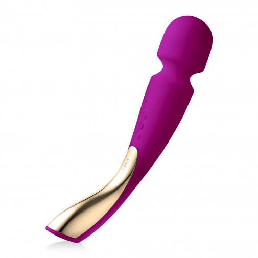 Nagy méretű masszírozó LELO Smart Wand 2 vibrátor, lila színben, extra erős rezgéssel.