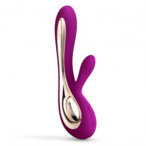 Luxus kialakítású LELO lila vibrátor csiklókarral, kellemes szilikonból
