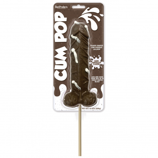 Csokoládéízű nyalóka Cum Pop pénisz alakban, vicces ajándékként. 