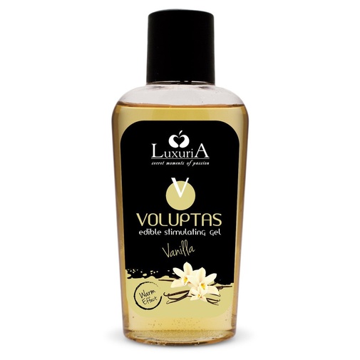 Luxuria Voluptas Vanilla 100 ml-es vaníliás illatú melegítő hatású, masszázs- és orális síkosító gél 