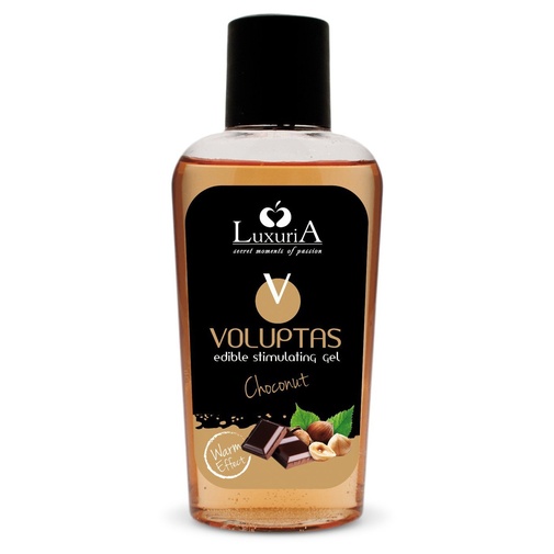 Luxuria Voluptas Choconut 100 ml-es csokis-mogyorós melegítő hatású, masszázs- és orális síkosító gél 