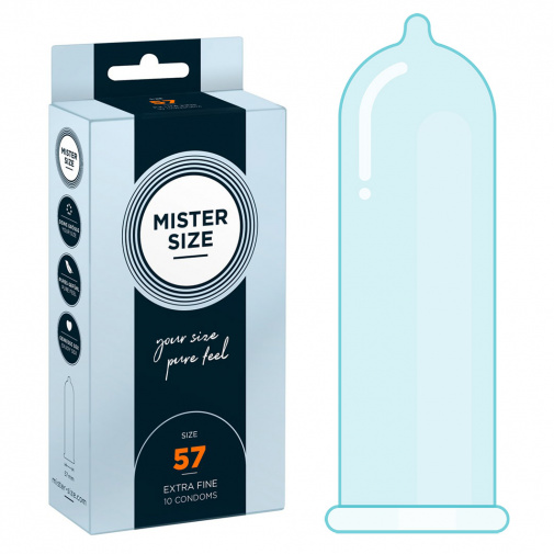 Mister Size thin 57 mm vékony óvszer - 10 db