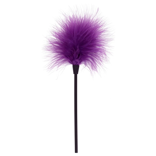 Pálcás lila színű, 22 cm hosszú gyengéd cirógató toll az izgató ingerlésre szerelmi játékok során