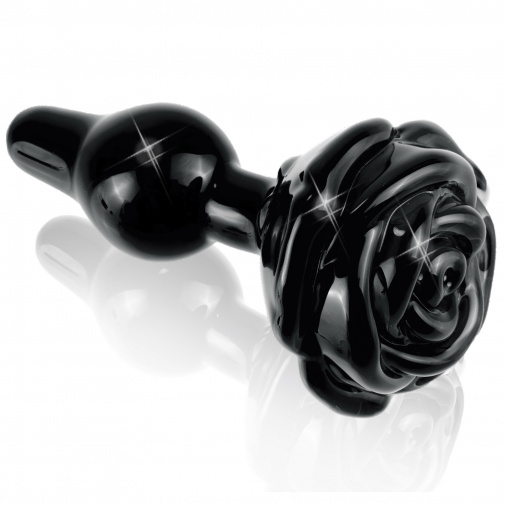 Icicles No.77 üveg plug rózsa - fekete