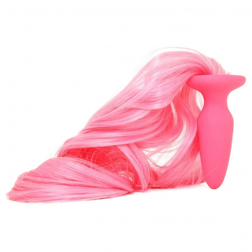 Pasztell rózsaszín anál plug hosszú egyszarvú farokkal Unicorn Tails