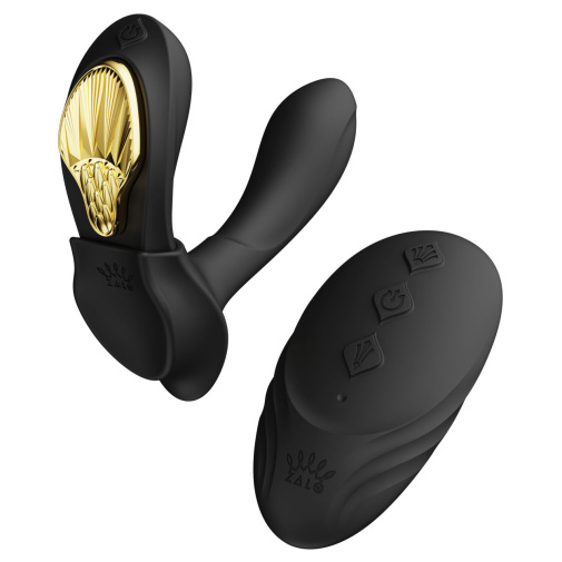 Zalo Aya luxus 2 az 1-ben távirányítós bugyi vibrátor fekete/arany