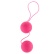 Rózsaszín gésagolyók összekötő textília zsinórral és biztonságos kihúzóval, a golyók átmérője 3,2 cm