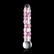 Üveg dildó rózsaszín gyöngyökkel az intenzívebb stimuláció érdekében.