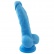 Valósághű hajlékony dildó Happy Dicks, kék színben és erős tapadókoronggal.